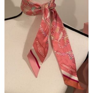 Hermes “Cavalcadour Morning” Silk Twilly Scarf